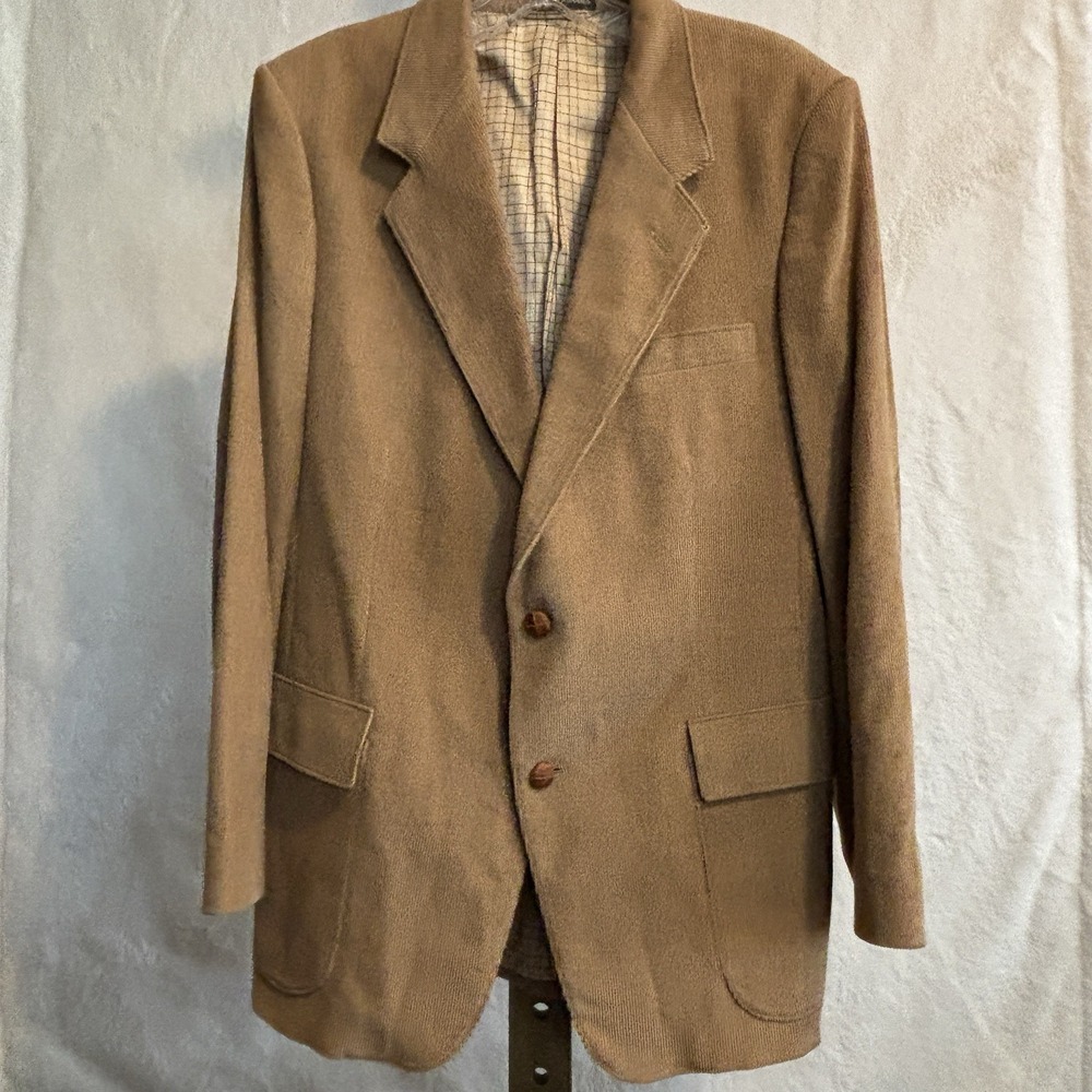Vintage 70's/80's Corduroy Blazer Sport Coat Made‎ In Romania 40R Elbow Patches